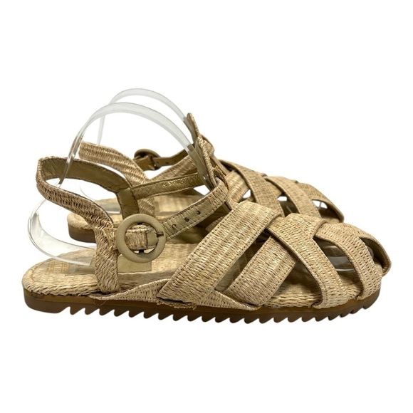 Farm Rio Raffia Zigzag Fisherman Slingback Sandals Women’s 39.5 - Picture 3 of 15